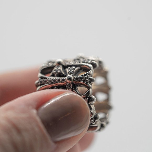 [SOLD] Silver Cemetery Ring Chrome Hearts CZ Sz 6 925 CH 2003, Unisex - Picture 9 of 10